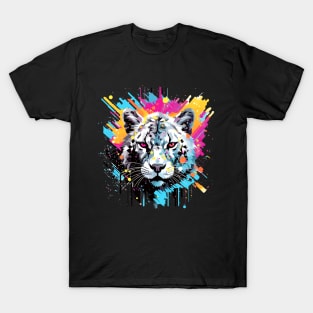 Snow Leopard Animal Freedom World Wildlife Wonder Abstract T-Shirt